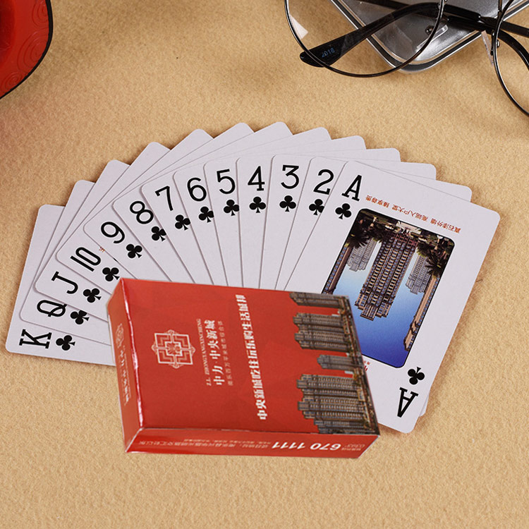 廣告撲克牌廠(chǎng)家定做房地產(chǎn)企業(yè)宣傳撲克